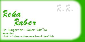 reka raber business card